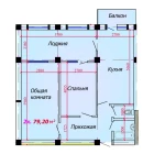 2-комн. квартира 79.2 м²  2/9 этаж | Жилой комплекс VATAN