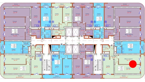 2-комнатная квартира 81.12 м²  7/22 этаж | Жилой комплекс TXT Tower
