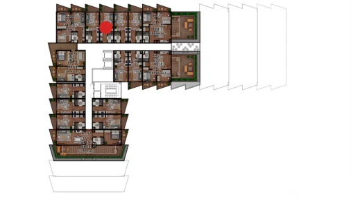 1-комнатная квартира 24.64 м²  5/7 этаж | Жилой комплекс TUSHLAR VODIYSI