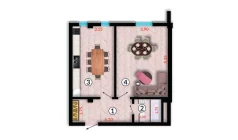 1-комн. квартира 52.1 м²  3/10 этаж | Жилой комплекс Ko'kcha-Oqtepa