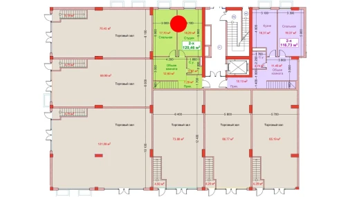 2-xonali xonadon 120.46 m²  1/8 qavat | CAPITAL AVENUE Turar-joy majmuasi