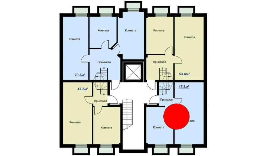 2-комнатная квартира 95.6 м²  1/6 этаж | Жилой комплекс CHOSHTEPA GARDEN