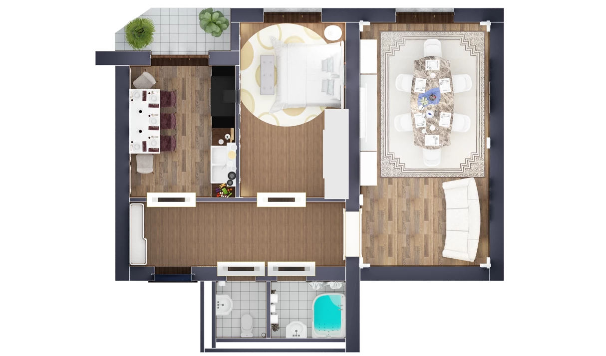 2-комн. квартира 88.15 м²  1/10 этаж | Жилой комплекс AZAMATOV GROUP