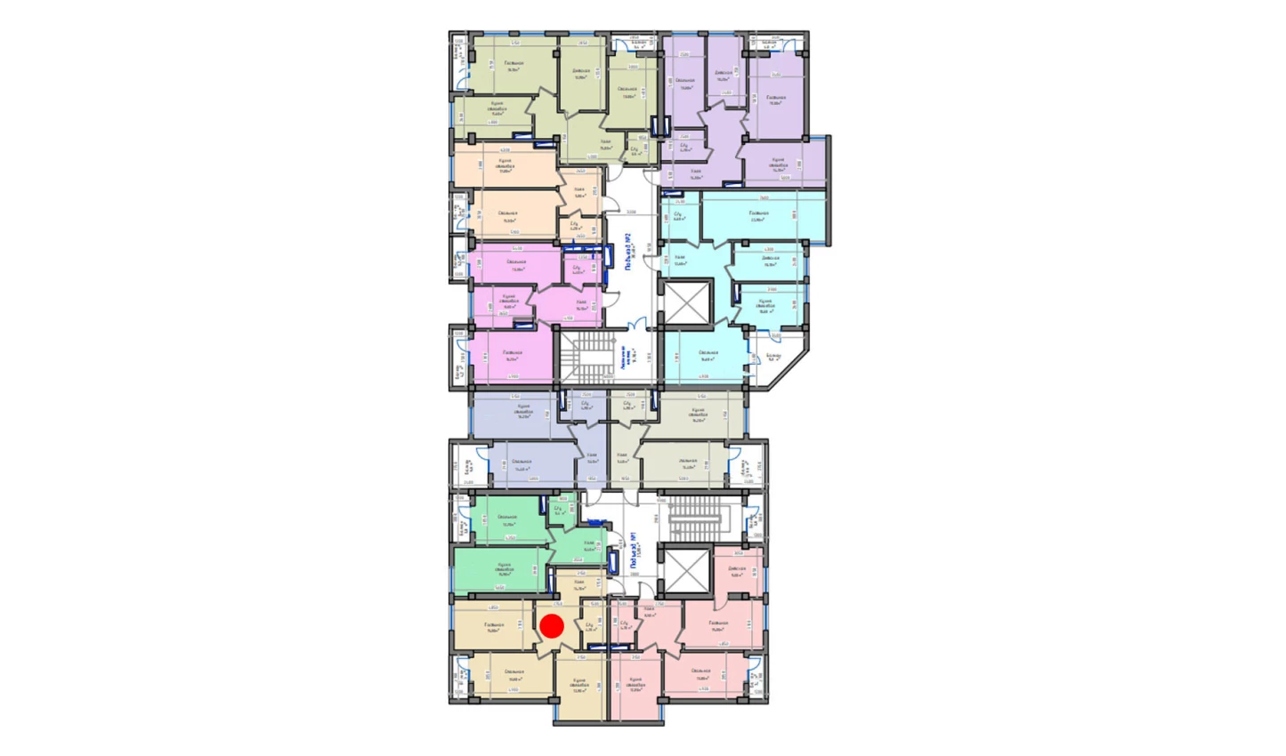 2-комн. квартира 66.8 м²  3/13 этаж | Жилой комплекс ORZU SAROYI