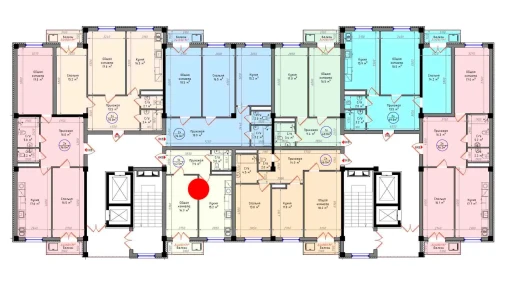 1-комнатная квартира 42.5 м²  2/12 этаж | Жилой комплекс Zamin Jizzax