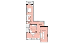 3-комн. квартира 77.16 м²  14/16 этаж | Жилой комплекс SOKIN DIYOR