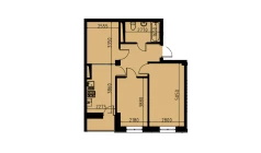 2-комн. квартира 53.27 м²  5/10 этаж | Жилой комплекс YANGIOBOD RESIDENCE