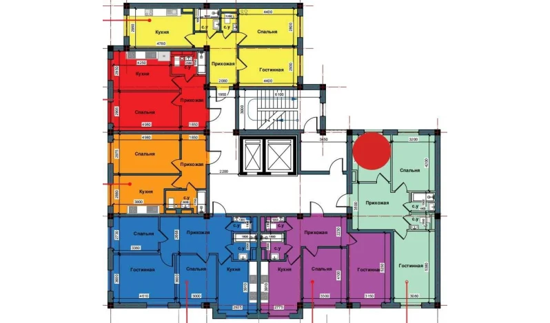 2-комнатная квартира 61.3 м²  1/10 этаж | Жилой комплекс NUR BARAKA