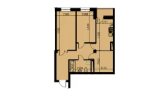 2-комн. квартира 60.35 м²  5/10 этаж | Жилой комплекс YANGIOBOD RESIDENCE