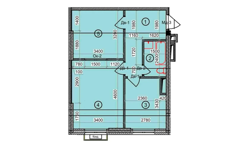 2-комнатная квартира 51.3 м²  5/9 этаж | Жилой комплекс Uchtepa Avenue