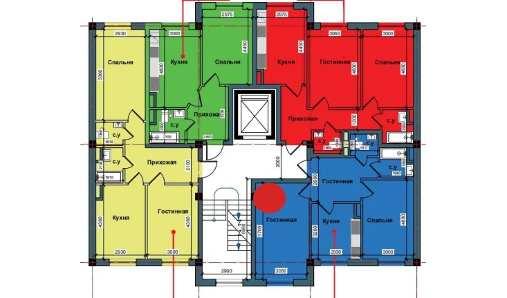 2-комнатная квартира 58.5 м²  2/9 этаж | Жилой комплекс NUR BARAKA