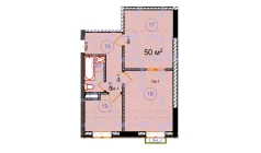 2-комн. квартира 50 м²  8/9 этаж | Жилой комплекс Uchtepa Avenue