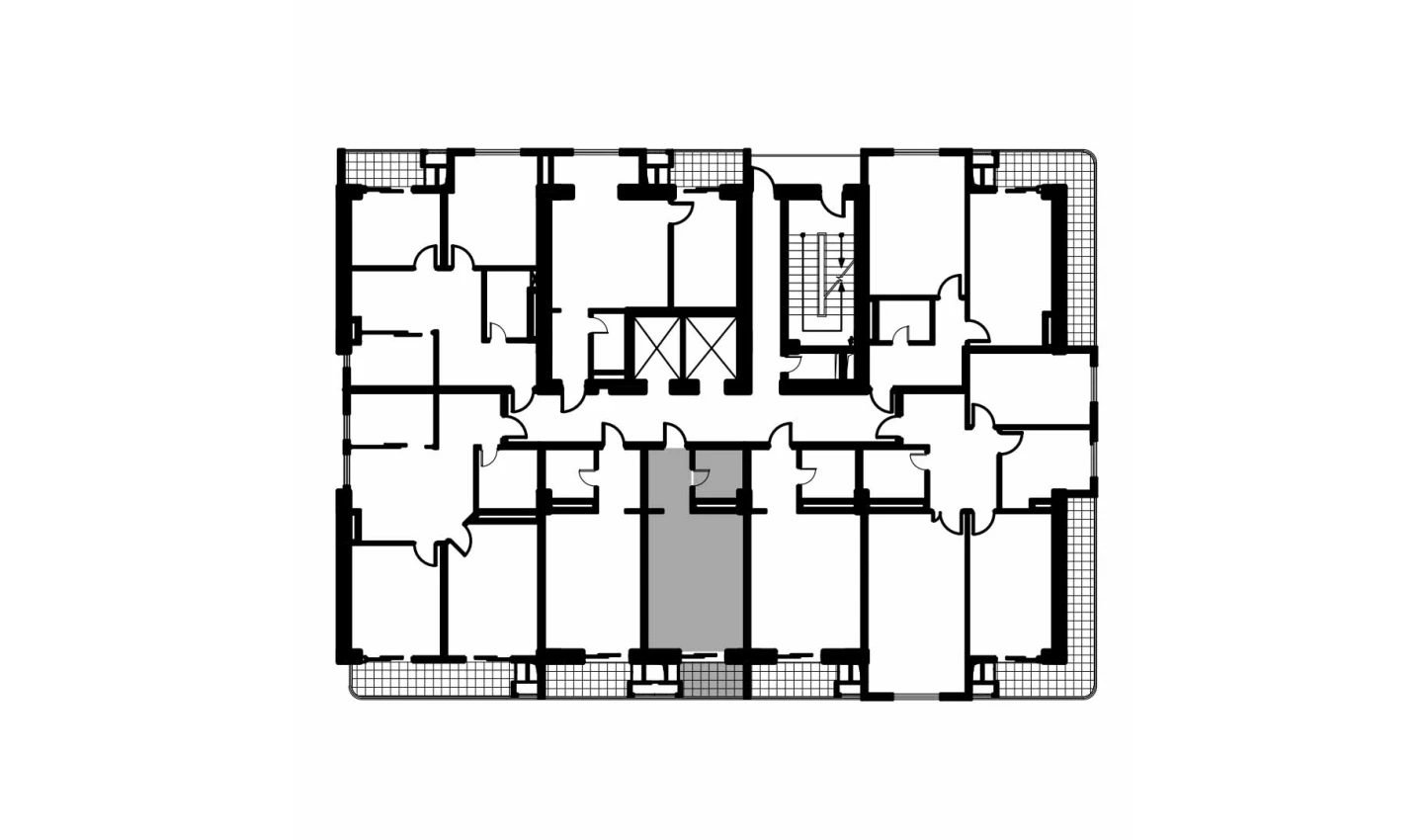 1-xonali xonadon 29.8 m²  12/12 qavat | NAVRUZ GROUP Turar-joy majmuasi
