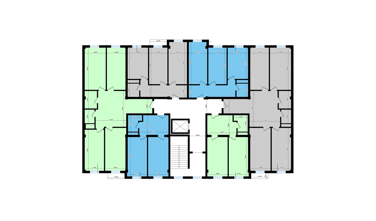 2-комн. квартира 60.2 м²  8/10 этаж | Жилой комплекс Ko'kcha-Oqtepa