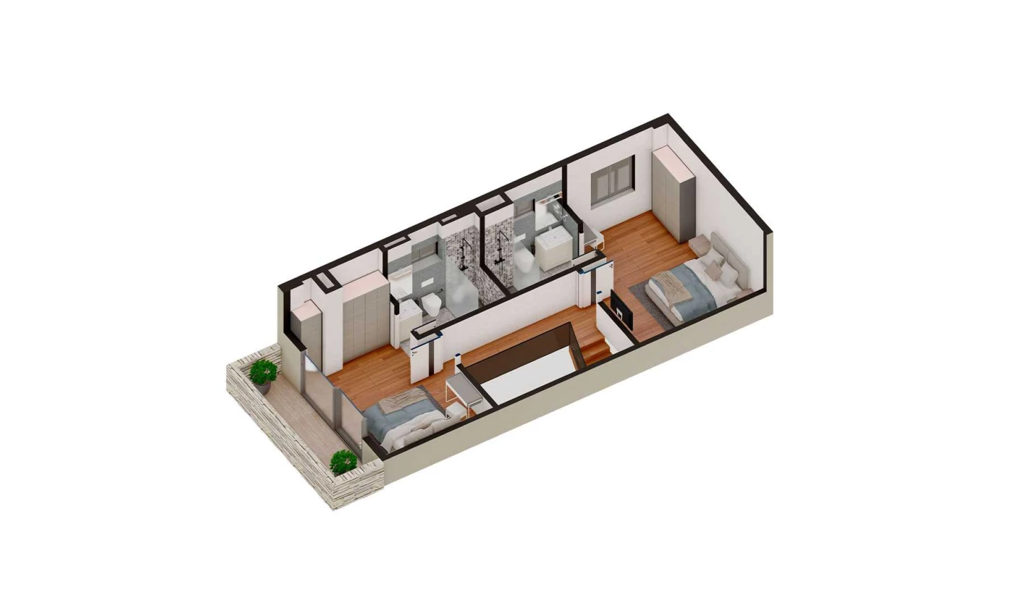 4-xonali xonadon 121.9 m²  3/4 qavat | TUSHLAR VODIYSI Turar-joy majmuasi