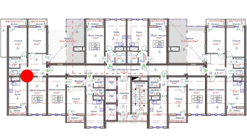 3-xonali xonadon 92.8 m²  16/16 qavat | TRINITY Turar-joy majmuasi