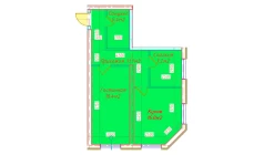 2-комн. квартира 58.1 м²  1/16 этаж | Жилой комплекс DO'MBIROBOD RESIDENCE