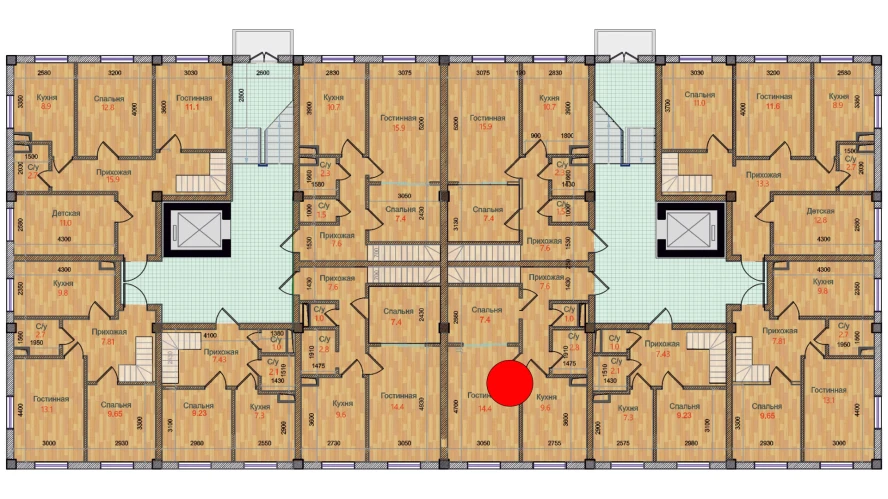 2-xonali xonadon 85.6 m²  1/6 qavat | MBG Turar-joy majmuasi