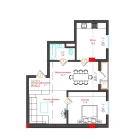 2-комн. квартира 62.6 м²  12/12 этаж | Жилой комплекс CHINARA PARK