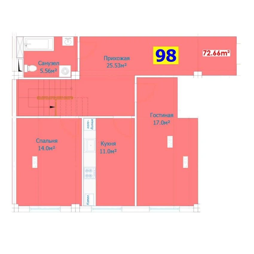 1-комн. квартира 147.16 м²  1/9 этаж | Жилой комплекс YANGI AVLOD