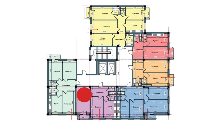 2-xonali xonadon 70.9 m²  6/10 qavat | NUR BARAKA Turar-joy majmuasi