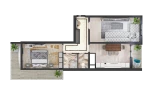 2-комн. квартира 62.4 м²  12/16 этаж | Жилой комплекс TRINITY