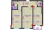 2-комн. квартира 64.26 м²  9/10 этаж | Жилой комплекс Ko'kcha-Oqtepa