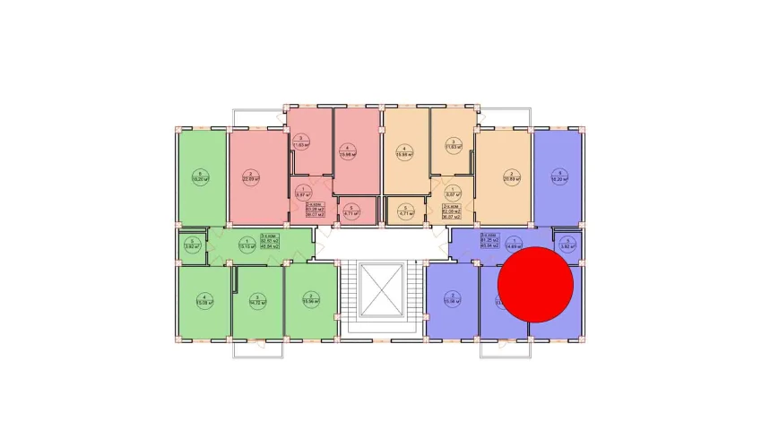 3-комнатная квартира 81.25 м²  1/7 этаж | Жилой комплекс Ashxabod