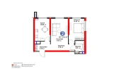 2-комн. квартира 57.74 м²  2/16 этаж | Жилой комплекс BI SAN'AT