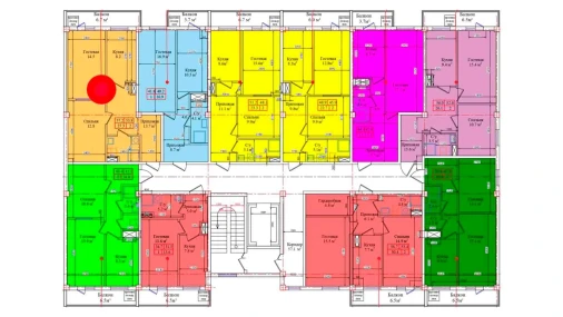 2-xonali xonadon 57.2 m²  8/9 qavat | CHIRCHIQ CITY Turar-joy majmuasi