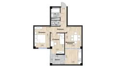 3-комн. квартира 55.16 м²  2/7 этаж | Жилой комплекс Bochka Resort