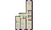3-xonali xonadon 105.02 m²  10/10 qavat | Ko'kcha-Oqtepa Turar-joy majmuasi
