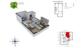 2-комн. квартира 68.5 м²  9/9 этаж | Жилой комплекс Uchtepa Avenue
