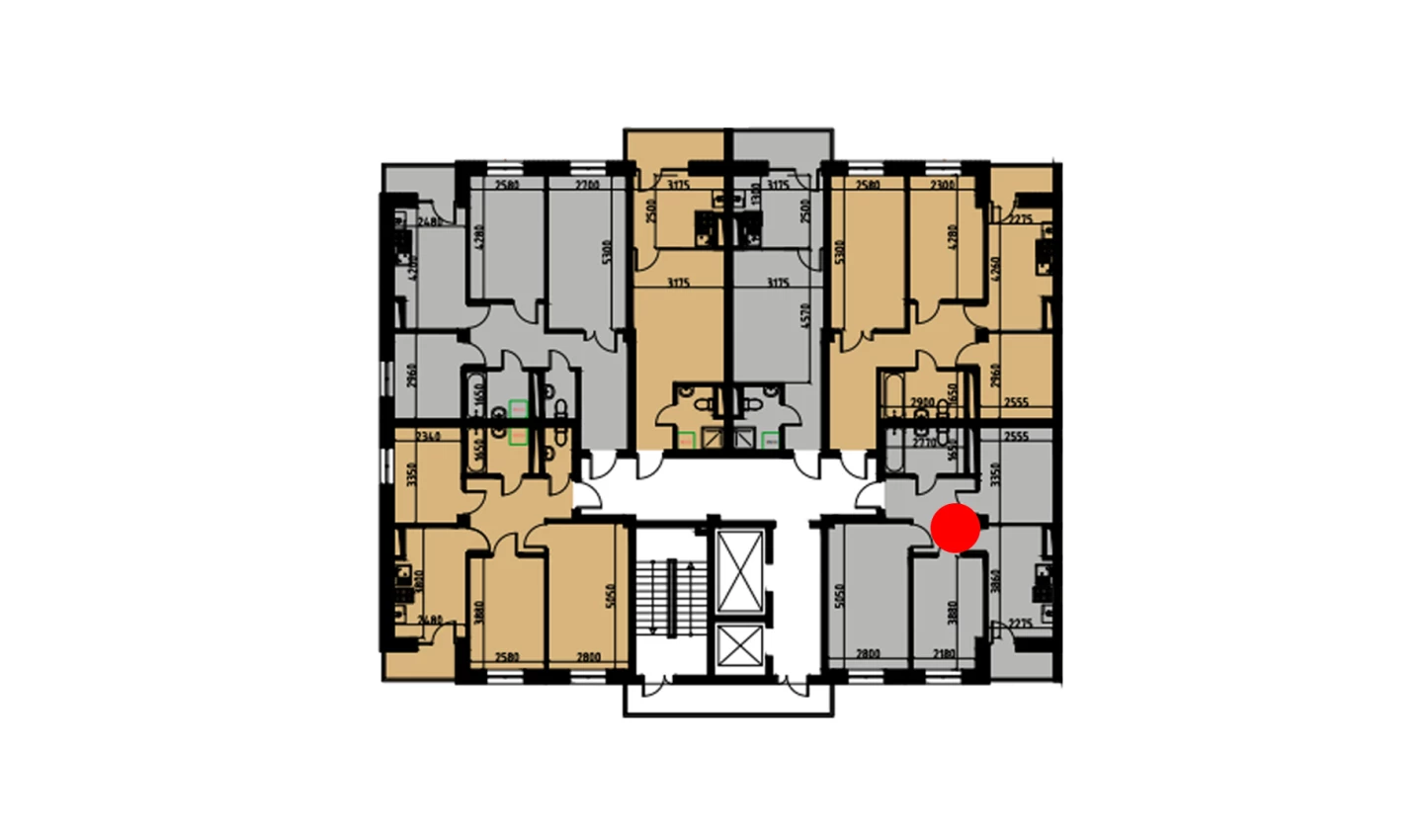 2-комн. квартира 53.27 м²  4/10 этаж | Жилой комплекс YANGIOBOD RESIDENCE