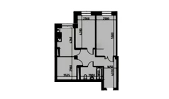 2-комн. квартира 59.05 м²  1/10 этаж | Жилой комплекс YANGIOBOD RESIDENCE