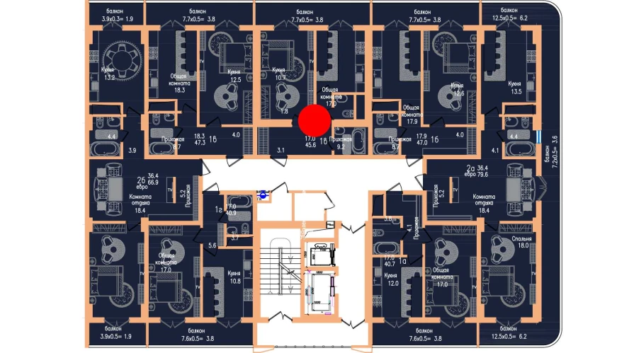 1-комн. квартира 45.6 м² 11/17 этаж | Жилой комплекс Vertex Tawer 1-комн. квартира 45.6 м² 11/17 этаж | Жилой комплекс Vertex Tawer