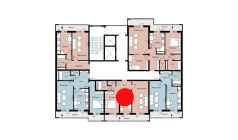 2-xonali xonadon 50.58 m²  10/16 qavat | SOKIN DIYOR Turar-joy majmuasi