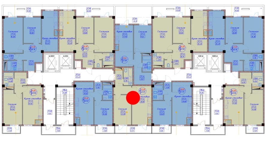 1-xonali xonadon 52.01 m²  2/12 qavat | SPUTNIK AVENUE Turar-joy majmuasi