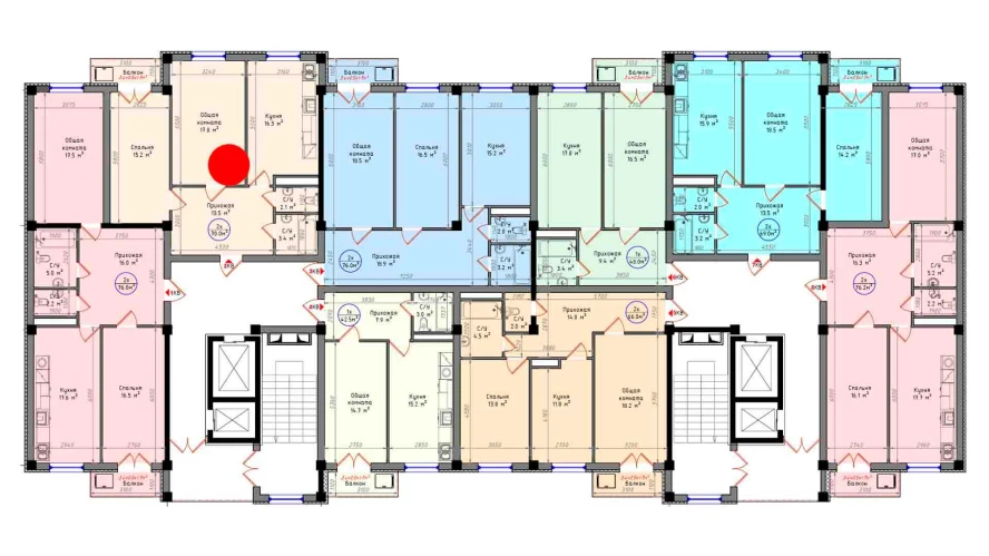 2-комн. квартира 70 м²  2/12 этаж | Жилой комплекс Zamin Jizzax