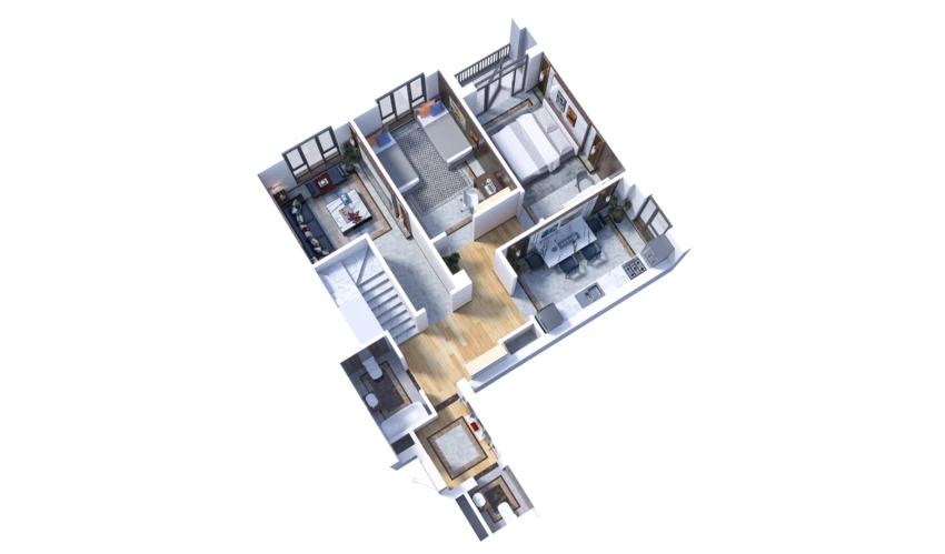 3-xonali xonadon 188.3 m²  16/16 qavat | Musaffo Turar-joy majmuasi