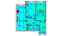 2-комн. квартира 66.5 м²  2/10 этаж | Жилой комплекс YANGIOBOD RESIDENCE