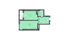 1-комн. квартира 46.7 м²  8/13 этаж | Жилой комплекс ORZU SAROYI