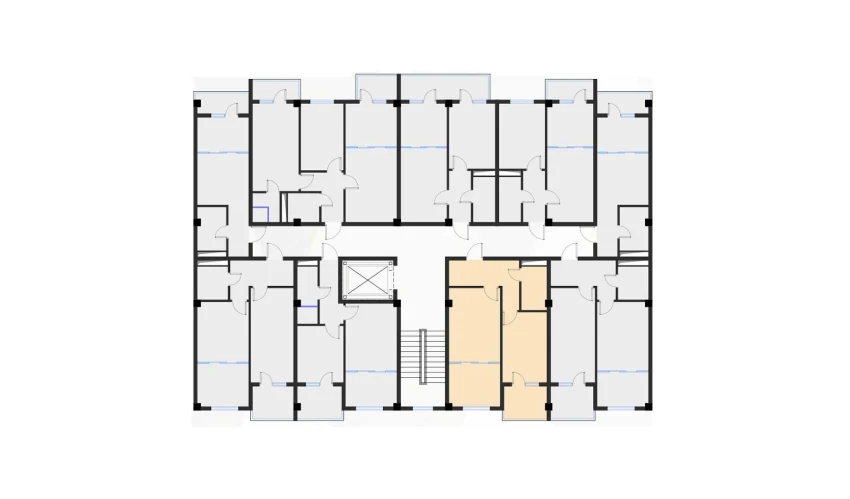 2-xonali xonadon 47.72 m²  4/7 qavat | Bochka Resort Turar-joy majmuasi