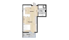 1-комн. квартира 41.56 м²  5/7 этаж | Жилой комплекс Bochka Resort