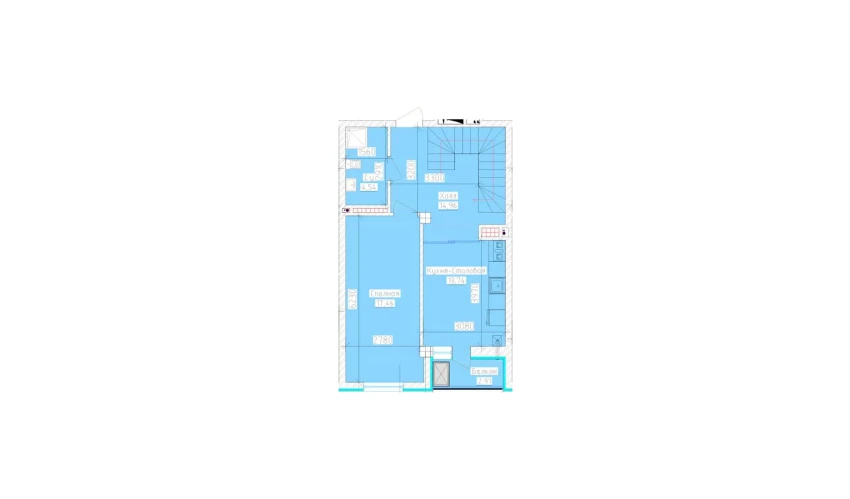 2-комнатная квартира 53.28 м²  9/9 этаж | Жилой комплекс Aero Town