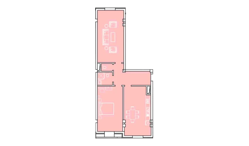 3-xonali xonadon 100.33 m²  8/8 qavat | Ziynat Capital Turar-joy majmuasi