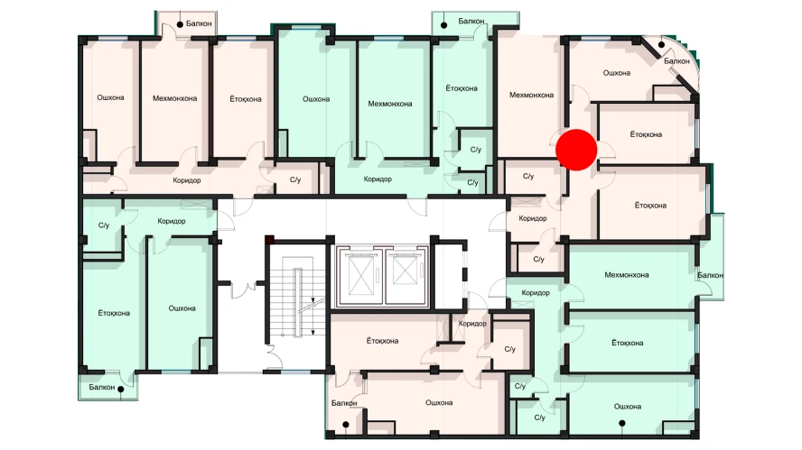 3-комн. квартира 92.98 м²  12/12 этаж | Жилой комплекс SPUTNIK AVENUE