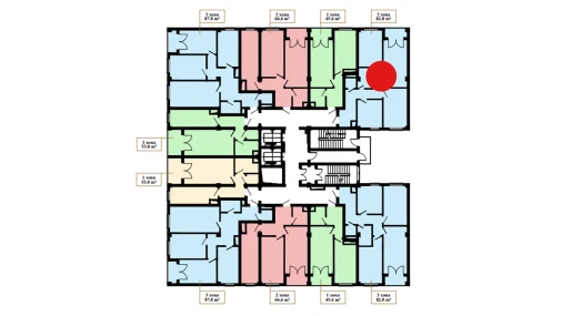 3-комнатная квартира 81.97 м²  7/16 этаж | Жилой комплекс Musaffo