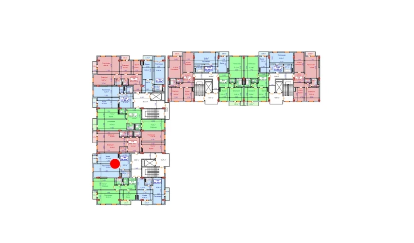 1-xonali xonadon 59.48 m²  7/9 qavat | SHAYX-UL OLAM Turar-joy majmuasi