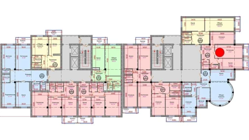 2-xonali xonadon 83.23 m²  12/12 qavat | DEGREZON HOUSE Turar-joy majmuasi